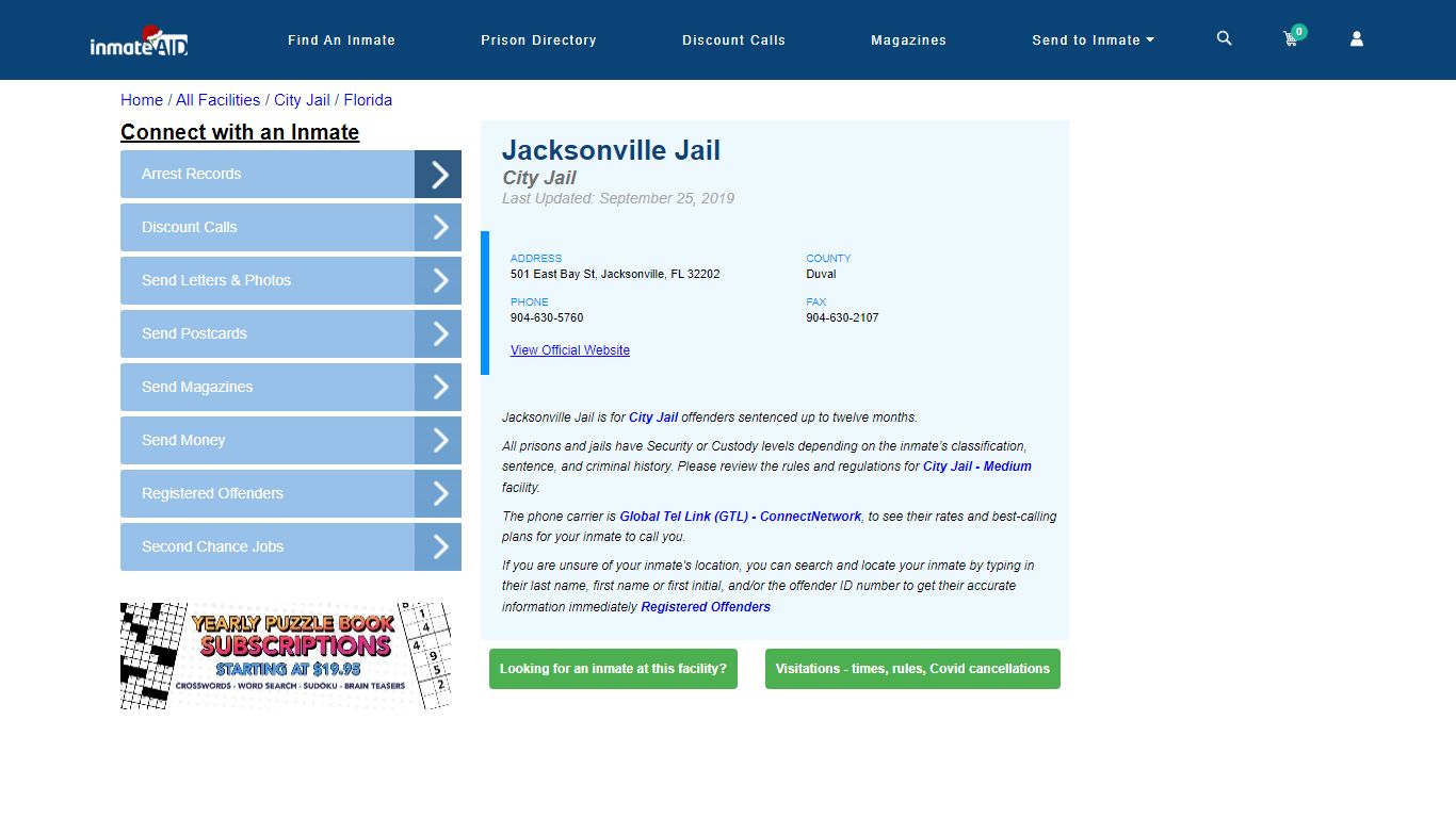 Jacksonville Jail | Inmate Locator